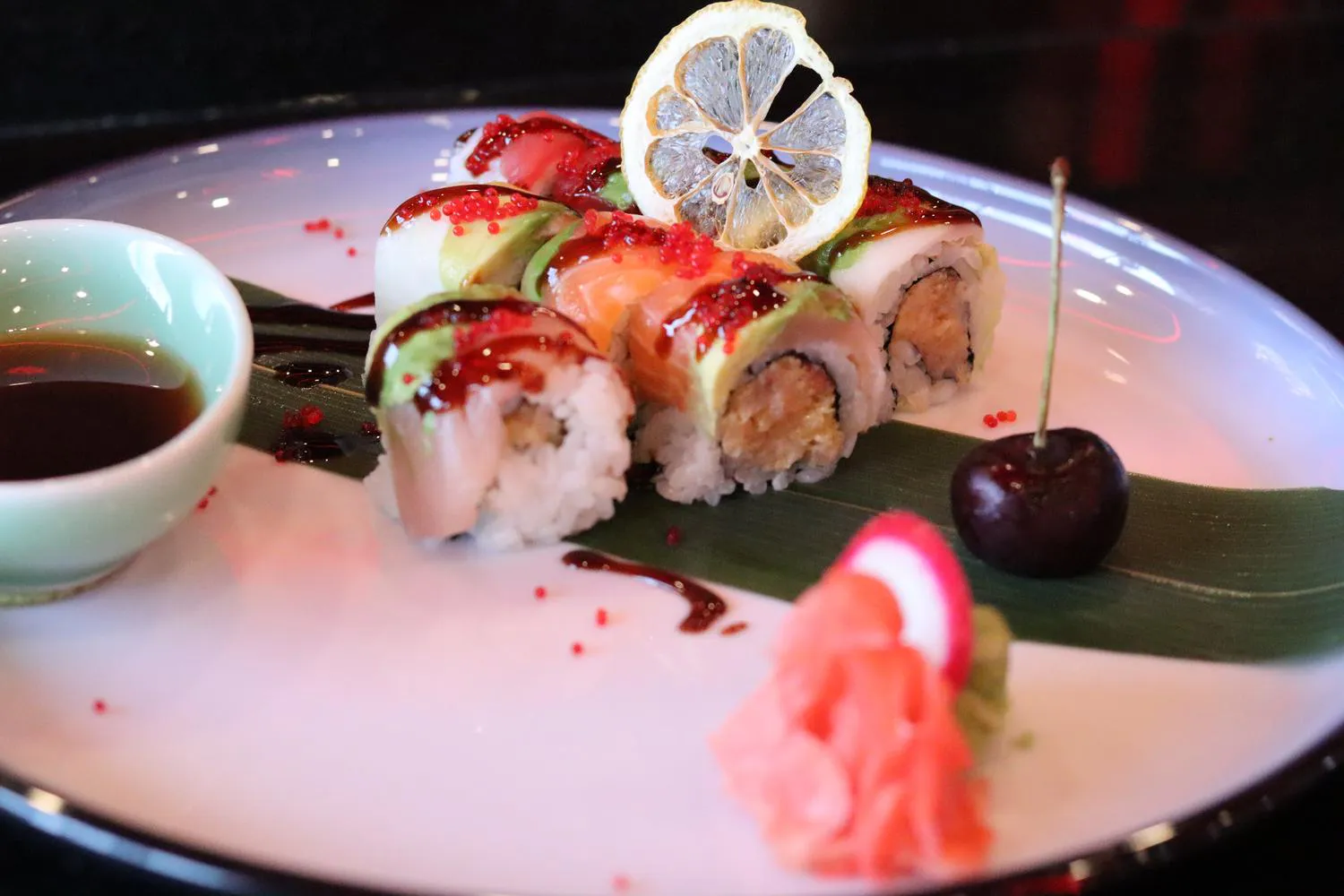 Rainbow Roll at TaoXi Asian Cuisine, Chinese Restaurant in Brooklyn